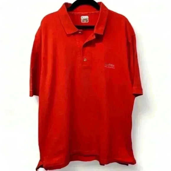Columbia Men's Polo Shirt Orange Size Medium - Picture 1 of 7